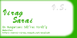 virag sarai business card